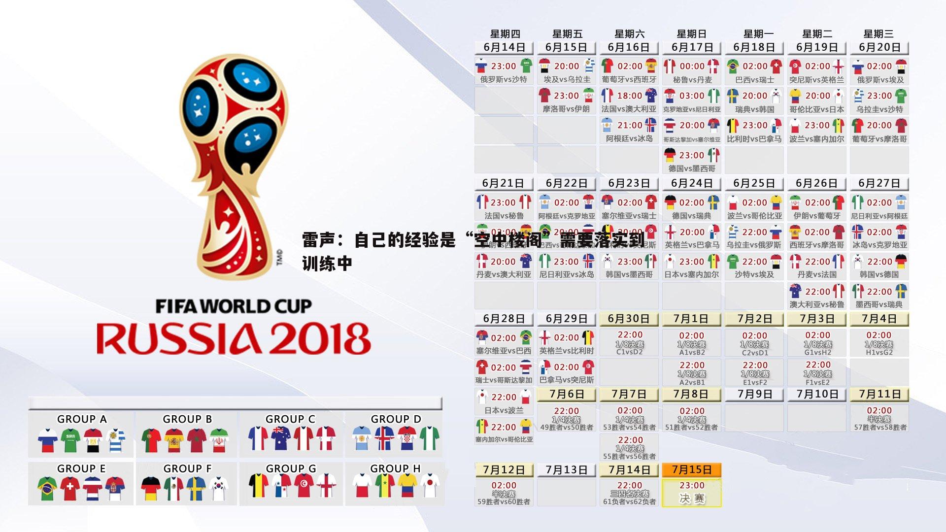 雷声：自己的经验是“空中楼阁”需要落实到训练中